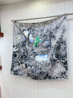 La Vallee De Cristal Scarf 90 CM Colorful Silk Twill  235413