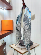 La Vallee De Cristal Scarf 90 CM Colorful Silk Twill  235413
