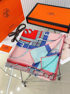 Mors a Jouets Chemise Shawl 140 CM In Colorful Silk And Cashmere 239532