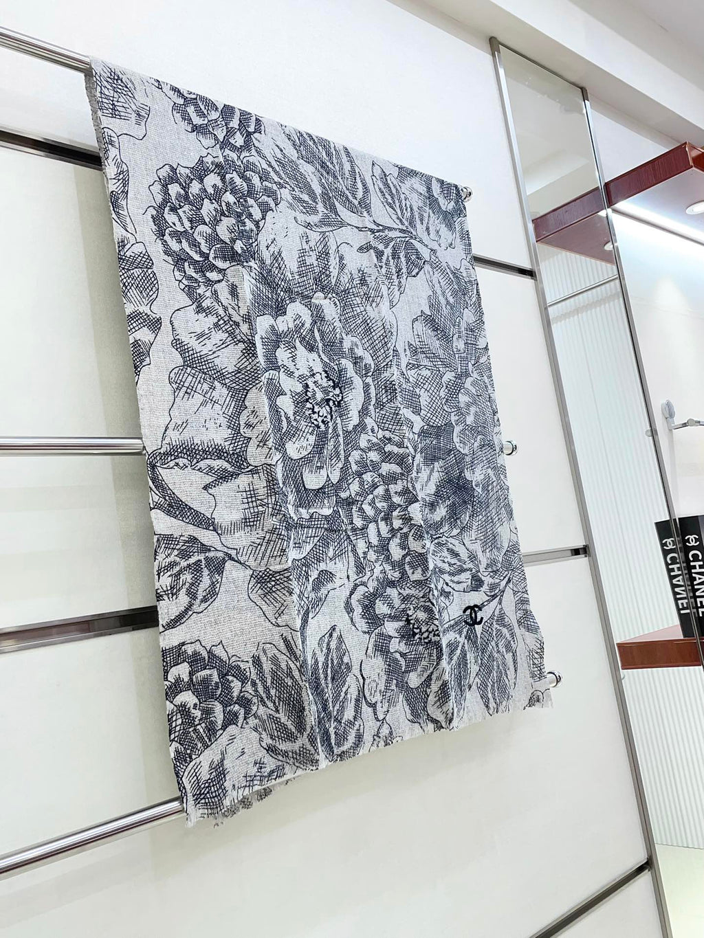 CC Scarf 180 CM In Grey Mix Black Cashmere  247635