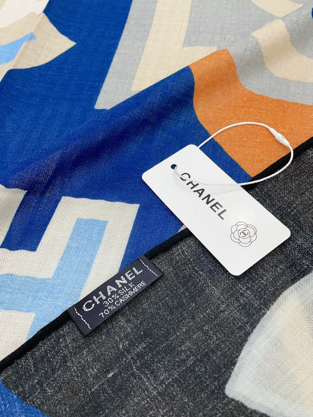 CC Square Scarf 140 CM In Colorful Cashmere And Silk  247636