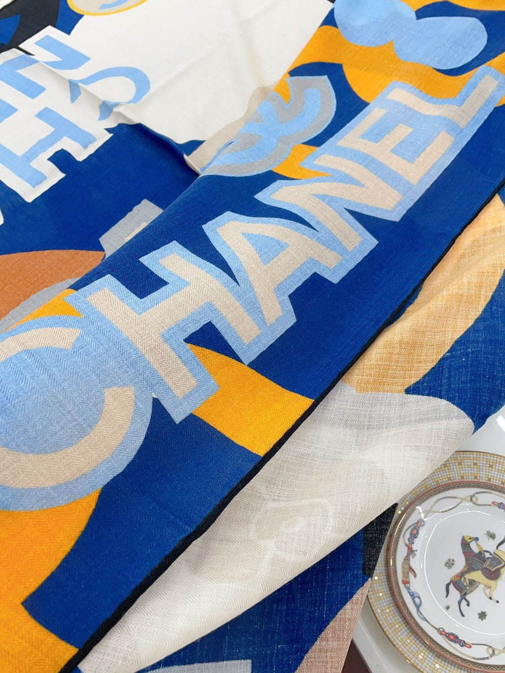 CC Square Scarf 140 CM In Colorful Cashmere And Silk  247636