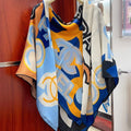 CC Square Scarf 140 CM In Colorful Cashmere And Silk  247636