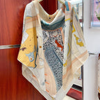 Mystere Au 24 Scarf 135 CM In Colorful Cashmere And Silk 247637