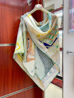 Mystere Au 24 Scarf 135 CM In Colorful Cashmere And Silk 247639