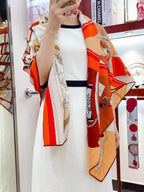 Mystere Au 24 Scarf 135 CM In Colorful Cashmere And Silk 247638
