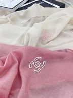CC Scarf 200 CM In Light Pink Mix White Linen Fabric 249938