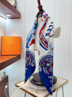 Neo Brandebourgs Scarf 90 CM In Colorful Silk Twill  257433