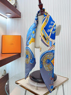 Neo Brandebourgs Scarf 90 CM In Colorful Silk Twill  257434