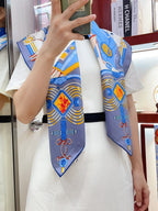 Neo Brandebourgs Scarf 90 CM In Colorful Silk Twill  257434
