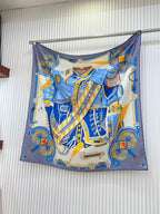 Neo Brandebourgs Scarf 90 CM In Colorful Silk Twill  257434