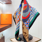 Scarf 90 CM In Colorful Silk Twill 258476