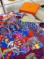 La Danse Des Amazones Scarf 90 CM In Colorful Silk 262787