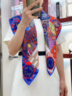 La Danse Des Amazones Scarf 90 CM In Colorful Silk 262787