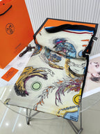 Les Anamorphoses Scarf 140 CM In White Cashmere And Silk 269265