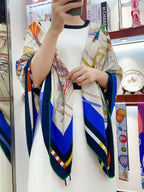 Voitures En Equilibre Scarf 140 CM In Colorful Cashmere And Silk 286416