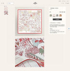 Precious Paradise Scarf 90 CM In Pink Colorful Silk Twill 294485