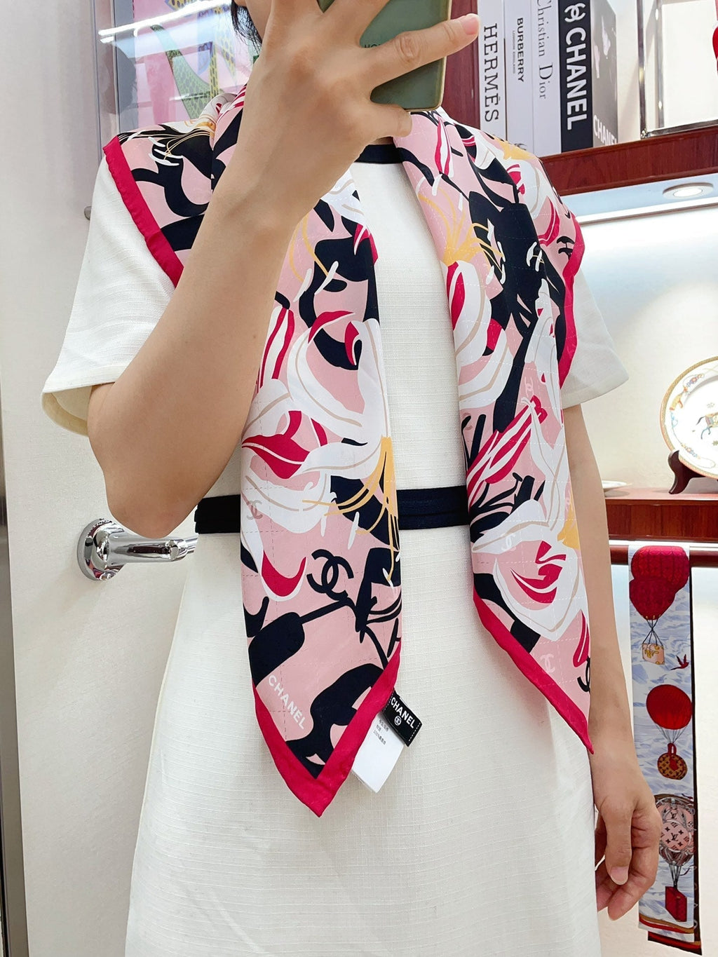 CC Square Scarf 90 CM In Colorful Silk Twill  296708