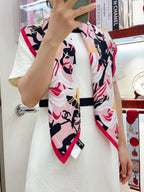 CC Square Scarf 90 CM In Colorful Silk Twill  296708