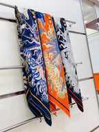 Le Sacre Des Saisons Scarf 140 CM In Colorful Cashmere And Silk 300430