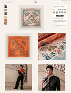Guepards Bandana Double Face Scarf 90 CM In Colorful Silk 301850