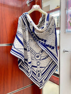 La Promenade Du Matin Bandana Shawl 140 CM In Colorful Cashmere And Silk 303143