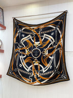 La Promenade Du Matin Bandana Shawl 140 CM In Colorful Cashmere And Silk 303144