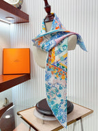 Les Folies Du Faubourg Scarf 90 CM In Colorful Silk Twill 304375