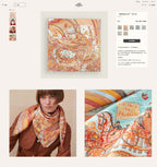 Les Folies Du Faubourg Scarf 90 CM In Colorful Silk Twill 304376
