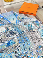 Les Folies Du Faubourg Scarf 90 CM In Colorful Silk Twill 304377