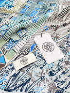 Les Folies Du Faubourg Scarf 90 CM In Colorful Silk Twill 304377