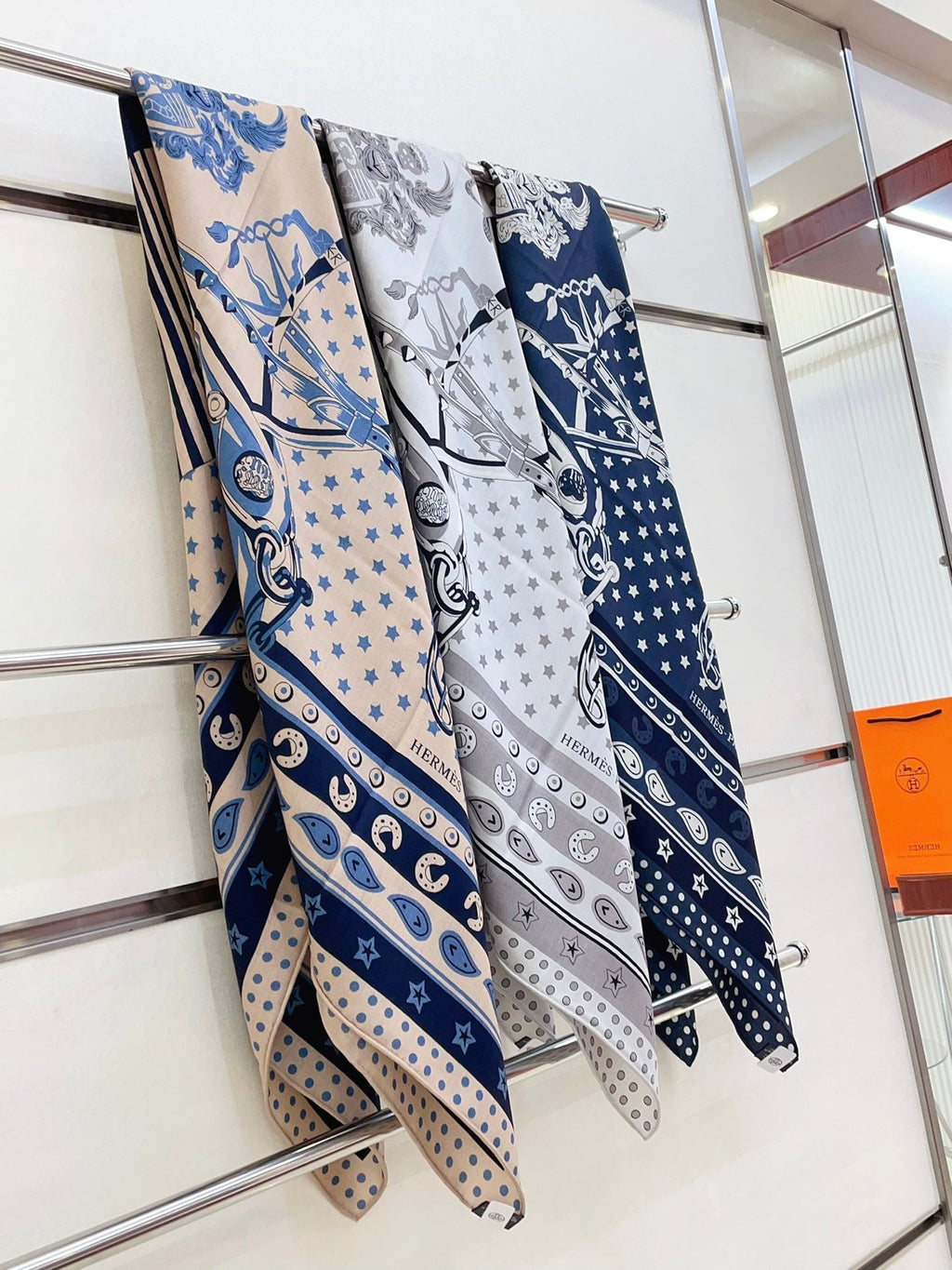 Cheval Punk Bandana Scarf 135 CM In Colorful Cashmere And Silk  304389