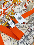 Animapolis Scarf Limited Edition 140 CM In Colorful Cashmere And Silk 306571