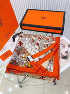 Animapolis Scarf Limited Edition 140 CM In Colorful Cashmere And Silk 306571