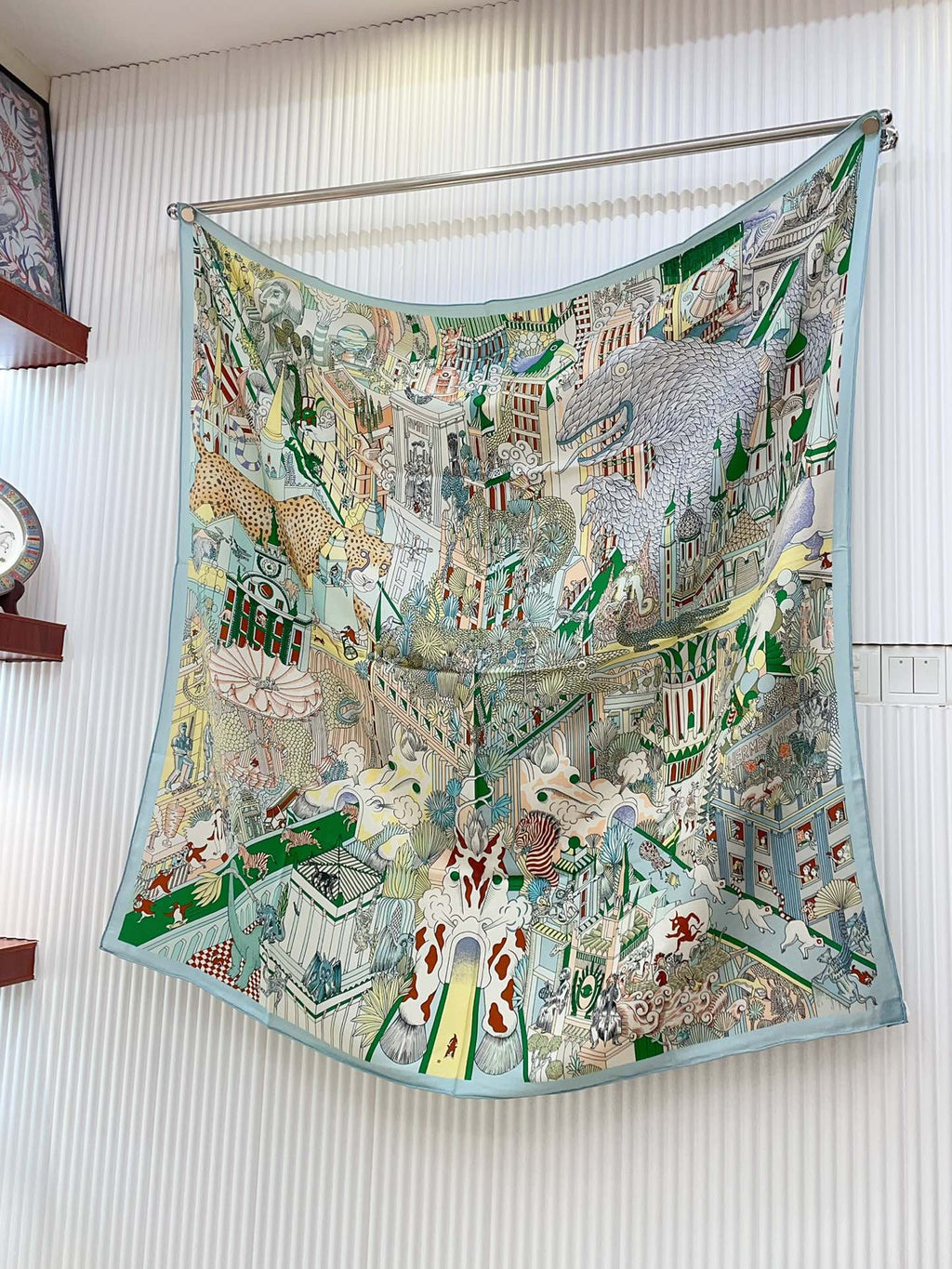 Animapolis Scarf 140 CM In Colorful Cashmere And Silk 306572