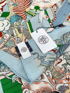 Animapolis Scarf Limited Edition 140 CM In Colorful Cashmere And Silk 306572