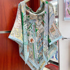 Animapolis Scarf 140 CM In Colorful Cashmere And Silk 306572