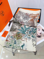 Le Jardin De Leila Au Bloc Shawl 135 CM In Colorful Cashmere And Silk 316261