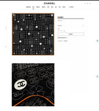 CC Square Scarf 90 CM In Black Mix White Cashmere Silk 316268