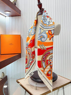 Candy Libris Scarf 90 CM In Red Colorful Silk Twill 319211