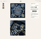 Candy Libris Scarf 90 CM In Dark Blue Colorful Silk Twill 319212