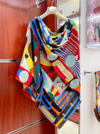 Parade en Fanfare Scarf 140 CM Colorful Cashmere And Silk 325967