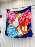 CC Square Scarf 90 CM In Colorful Silk Twill 327463