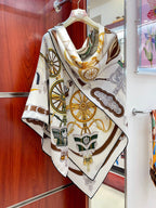 Stately Wheels Scarf 135 CM Colorful Cashmere And Silk 327467