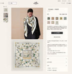 Palonniers Scarf 135 CM In White Colorful Cashmere And Silk 327471