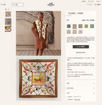 Palonniers Scarf 135 CM In Brown Colorful Cashmere And Silk 327474