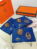 Scarf 160 CM In Blue Cashmere 334195