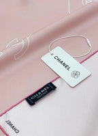 CC Square Scarf 90 CM In Pink Silk Twill 335844