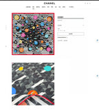 CC Square Scarf 90 CM In Colorful Silk Twill 335850