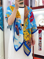 Parade Scarf 140 CM In Colorful Cashmere And Silk  340182